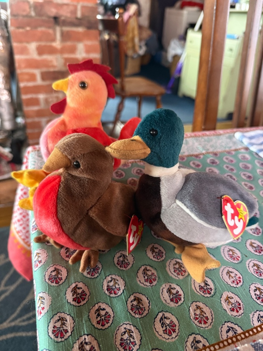 Ty Beanie Baby Bird Lot of 3 - Strut, Early, and Jake - Vintage 90s